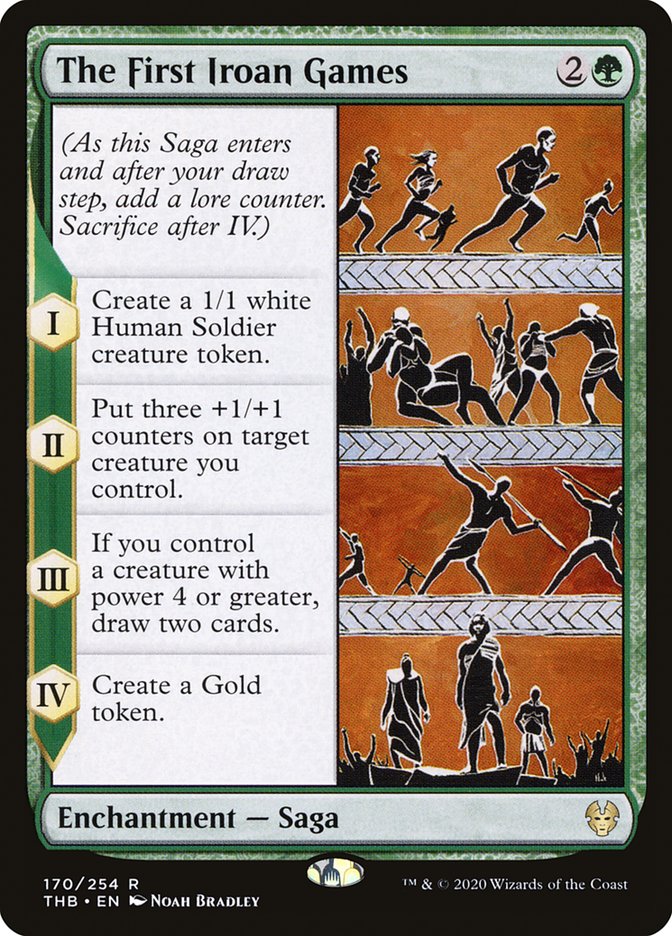 This Is An Image Of The Magic The Gathering Card The First Iroan Games From The Set Theros Beyond Death - Designed By Artist Noah Bradley