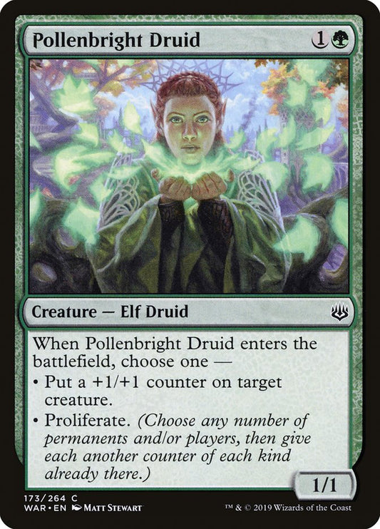 This Is An Image Of The Magic The Gathering Card Pollenbright Druid From The Set Commander Masters - Designed By Artist Matt Stewart
