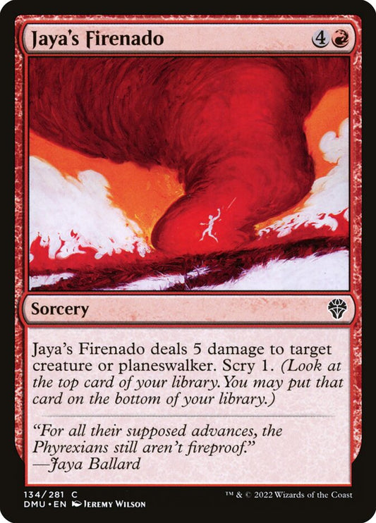 This Is An Image Of The Magic The Gathering Card Jaya's Firenado From The Set Dominaria United - Designed By Artist Jeremy Wilson