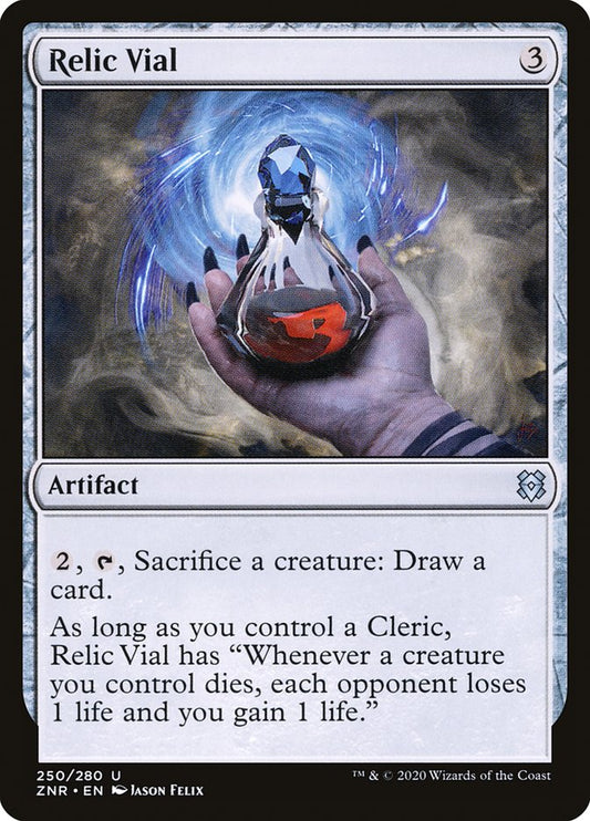 This Is An Image Of The Magic The Gathering Card Relic Vial From The Set Zendikar Rising - Designed By Artist Jason Felix