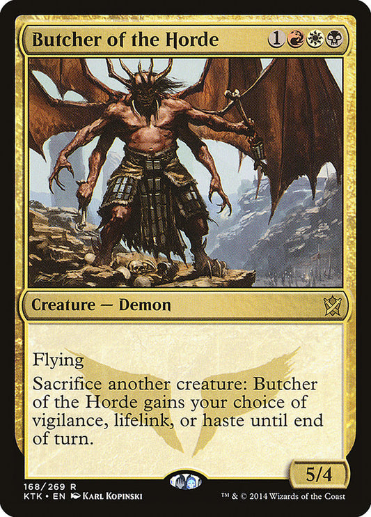 This Is An Image Of The Magic The Gathering Card Butcher of the Horde From The Set Khans of Tarkir - Designed By Artist Karl Kopinski