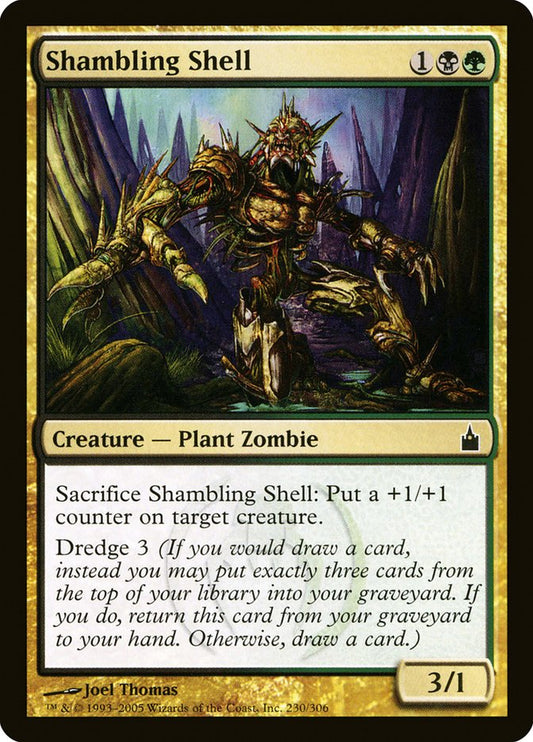This Is An Image Of The Magic The Gathering Card Shambling Shell From The Set Duel Decks: Izzet vs. Golgari - Designed By Artist Joel Thomas