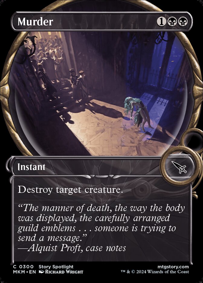 This Is An Image Of The Magic The Gathering Card Murder From The Set Duskmourn: House of Horror - Designed By Artist Domenico Cava