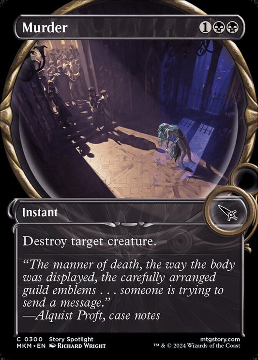 This Is An Image Of The Magic The Gathering Card Murder From The Set Duskmourn: House of Horror - Designed By Artist Domenico Cava