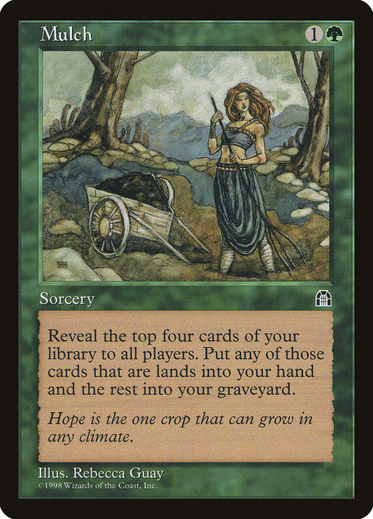 This Is An Image Of The Magic The Gathering Card Mulch From The Set Duskmourn: House of Horror Commander - Designed By Artist Lucas Graciano
