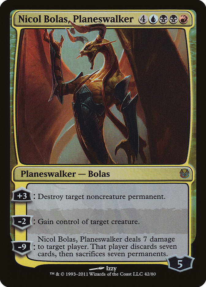 This Is An Image Of The Magic The Gathering Card Nicol Bolas, Planeswalker From The Set Archenemy: Nicol Bolas - Designed By Artist Chris Rahn