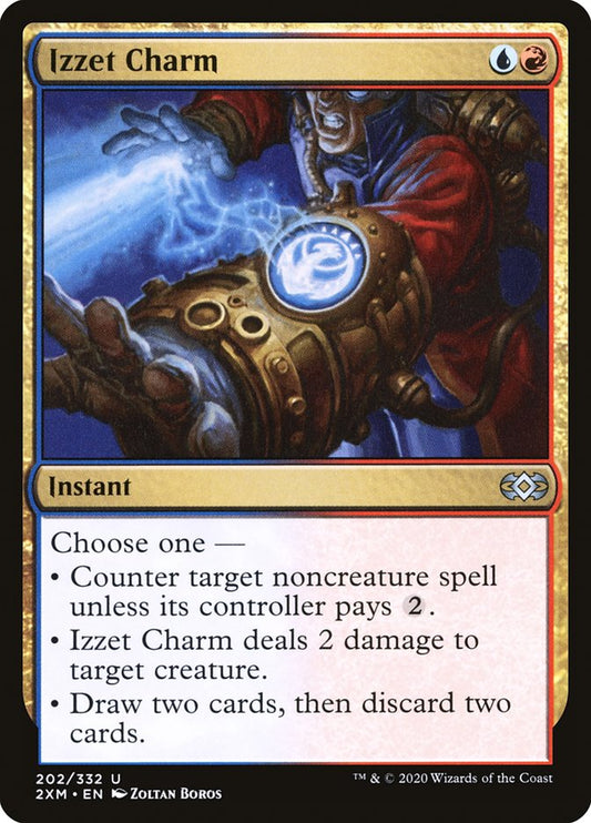 This Is An Image Of The Magic The Gathering Card Izzet Charm From The Set Ravnica Remastered - Designed By Artist Zoltan Boros
