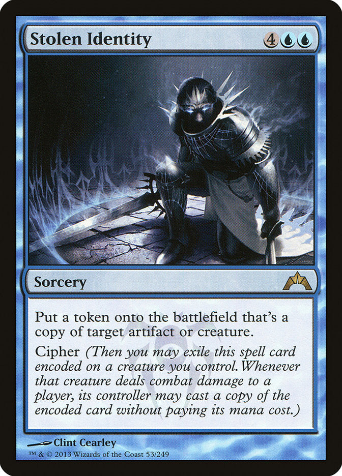 This Is An Image Of The Magic The Gathering Card Stolen Identity From The Set New Capenna Commander - Designed By Artist Clint Cearley