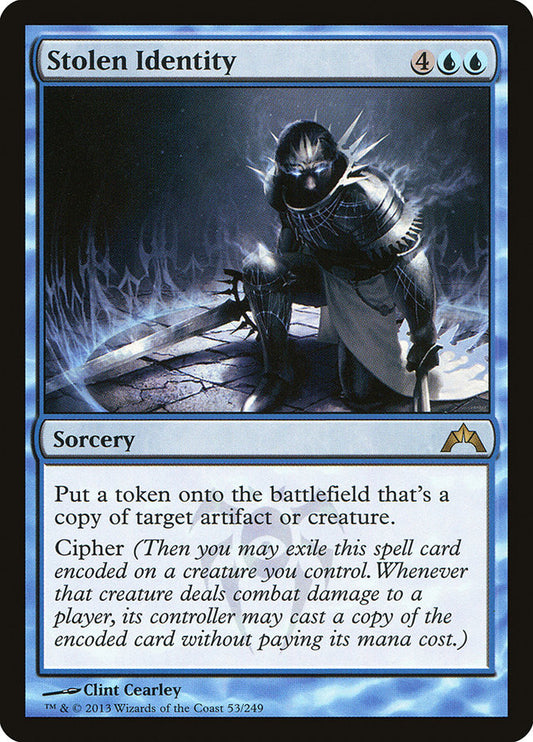 This Is An Image Of The Magic The Gathering Card Stolen Identity From The Set New Capenna Commander - Designed By Artist Clint Cearley