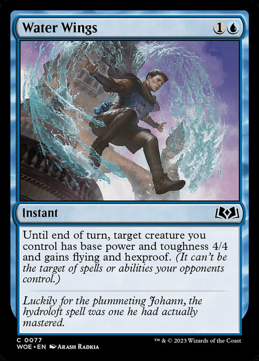 This Is An Image Of The Magic The Gathering Card Water Wings From The Set Wilds of Eldraine - Designed By Artist Arash Radkia