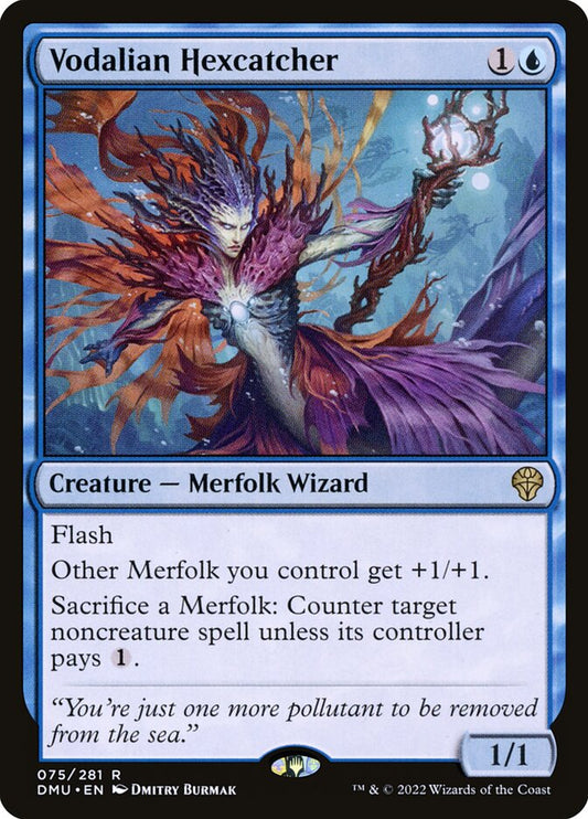 This Is An Image Of The Magic The Gathering Card Vodalian Hexcatcher From The Set Dominaria United - Designed By Artist Dmitry Burmak