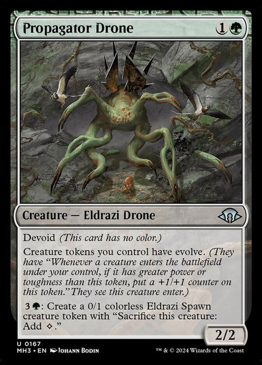 This Is An Image Of The Magic The Gathering Card Propagator Drone From The Set Modern Horizons 3 - Designed By Artist Johann Bodin