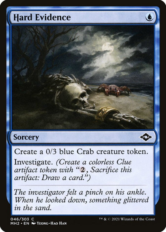 This Is An Image Of The Magic The Gathering Card Hard Evidence From The Set Modern Horizons 2 - Designed By Artist Yeong-Hao Han