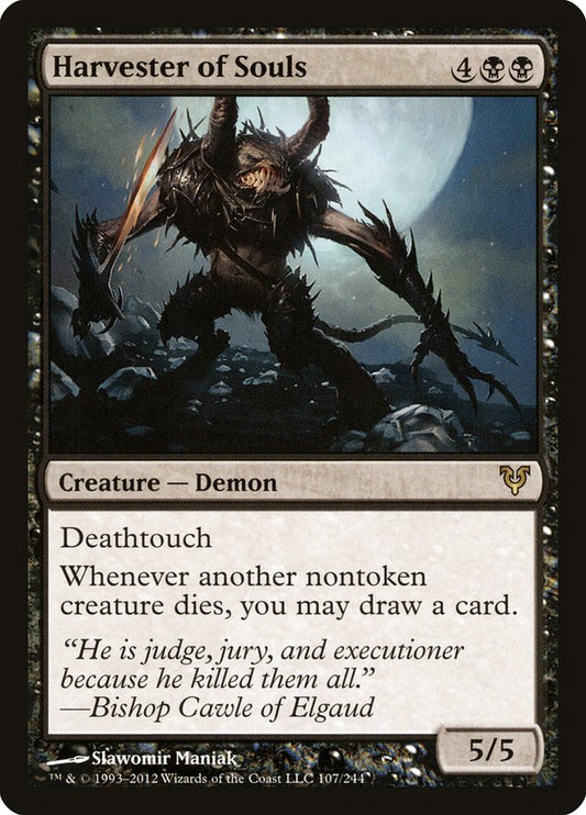 This Is An Image Of The Magic The Gathering Card Harvester of Souls From The Set Jumpstart - Designed By Artist Slawomir Maniak