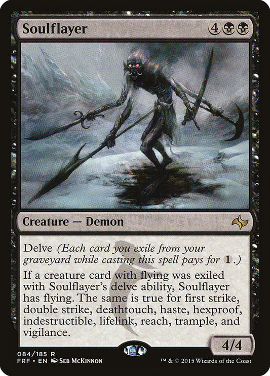 This Is An Image Of The Magic The Gathering Card Soulflayer From The Set Commander 2020 - Designed By Artist Seb McKinnon