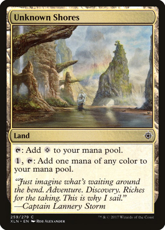 This Is An Image Of The Magic The Gathering Card Unknown Shores From The Set Theros Beyond Death - Designed By Artist Adam Paquette