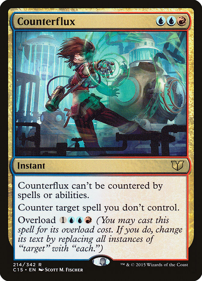 This Is An Image Of The Magic The Gathering Card Counterflux From The Set Commander 2015 - Designed By Artist Scott M. Fischer