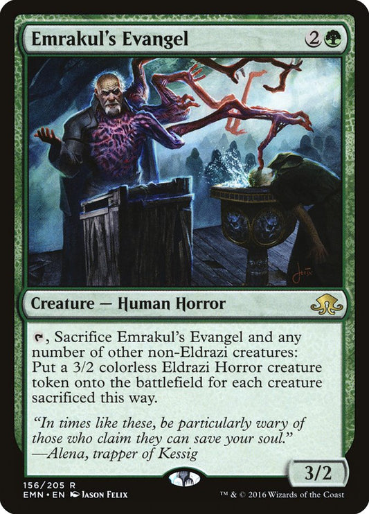This Is An Image Of The Magic The Gathering Card Emrakul's Evangel From The Set Eldritch Moon - Designed By Artist Jason Felix