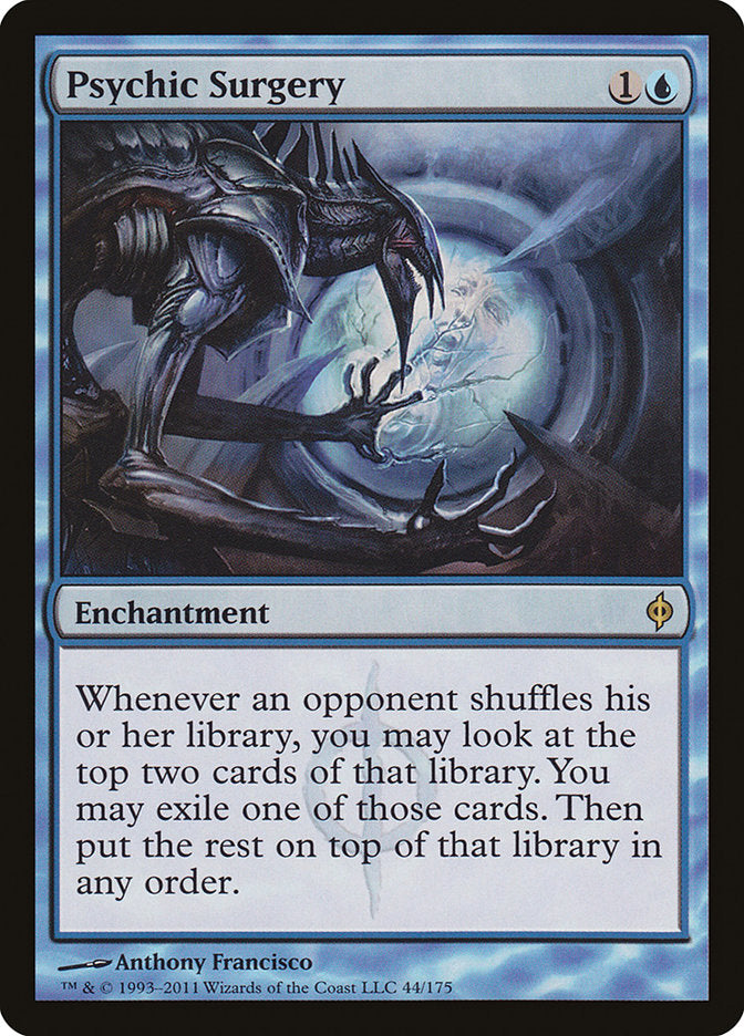 This Is An Image Of The Magic The Gathering Card Psychic Surgery From The Set New Phyrexia - Designed By Artist Anthony Francisco