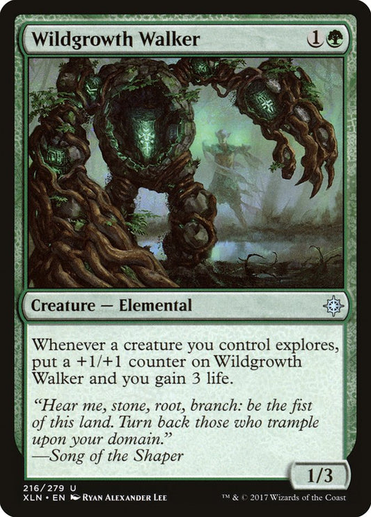 This Is An Image Of The Magic The Gathering Card Wildgrowth Walker From The Set Ixalan - Designed By Artist Ryan Alexander Lee
