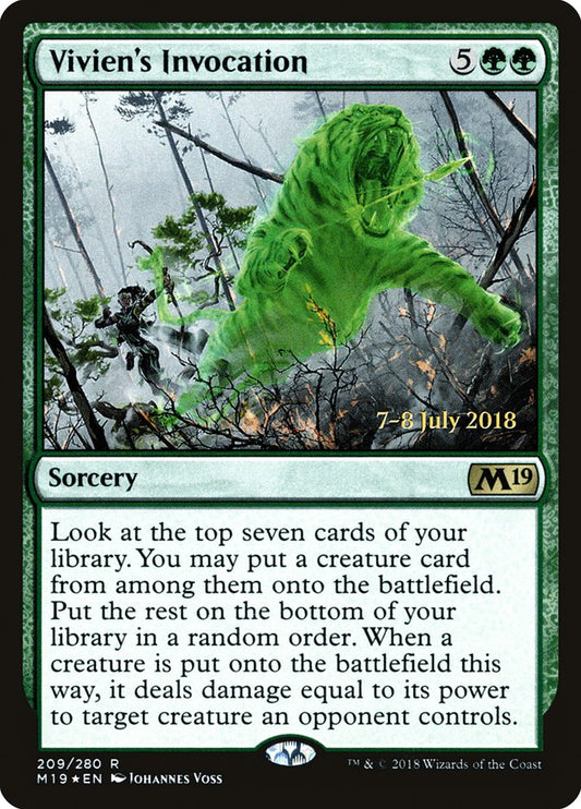 This Is An Image Of The Magic The Gathering Card Vivien's Invocation From The Set Core Set 2019 - Designed By Artist Johannes Voss