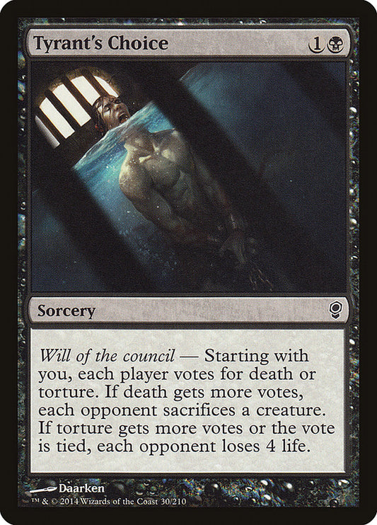 This Is An Image Of The Magic The Gathering Card Tyrant's Choice From The Set Vintage Masters - Designed By Artist Daarken