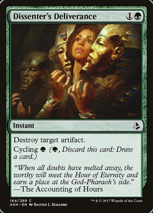 This Is An Image Of The Magic The Gathering Card Dissenter's Deliverance From The Set Amonkhet - Designed By Artist Bastien L. Deharme