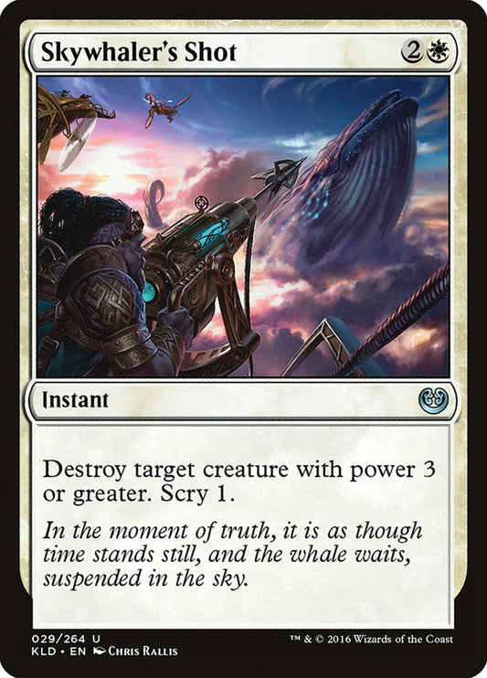 This Is An Image Of The Magic The Gathering Card Skywhaler's Shot From The Set Commander Legends - Designed By Artist Chris Rallis