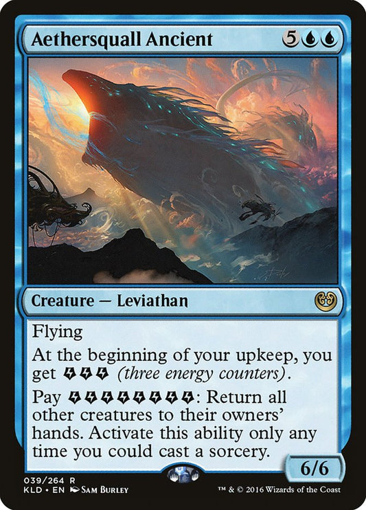 This Is An Image Of The Magic The Gathering Card Aethersquall Ancient From The Set Kaladesh - Designed By Artist Sam Burley