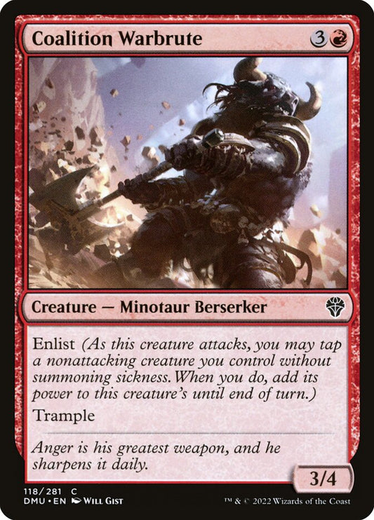 This Is An Image Of The Magic The Gathering Card Coalition Warbrute From The Set Dominaria United - Designed By Artist Will Gist