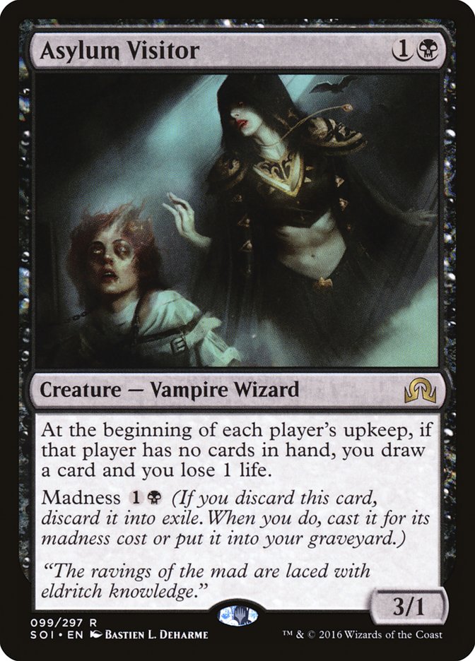This Is An Image Of The Magic The Gathering Card Asylum Visitor From The Set Innistrad Remastered - Designed By Artist Bastien L. Deharme