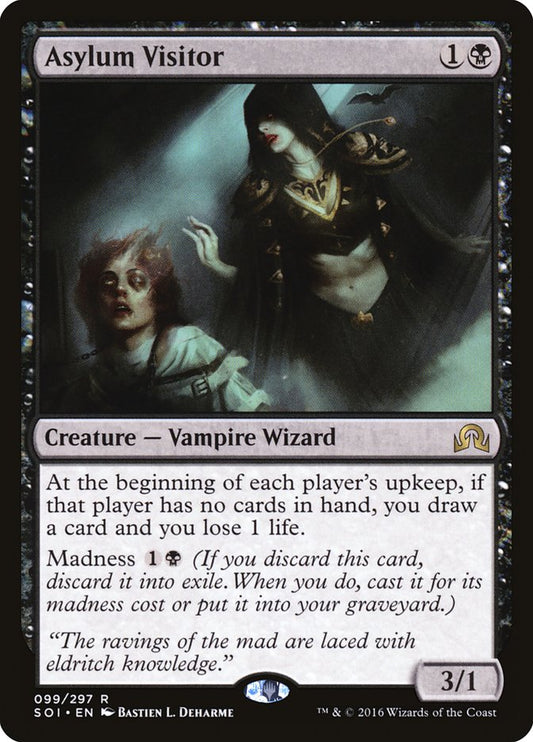This Is An Image Of The Magic The Gathering Card Asylum Visitor From The Set Innistrad Remastered - Designed By Artist Bastien L. Deharme