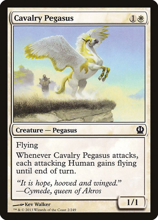 This Is An Image Of The Magic The Gathering Card Cavalry Pegasus From The Set Commander 2020 - Designed By Artist Kev Walker