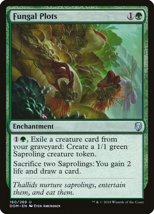 This Is An Image Of The Magic The Gathering Card Fungal Plots From The Set Commander Masters - Designed By Artist Even Amundsen