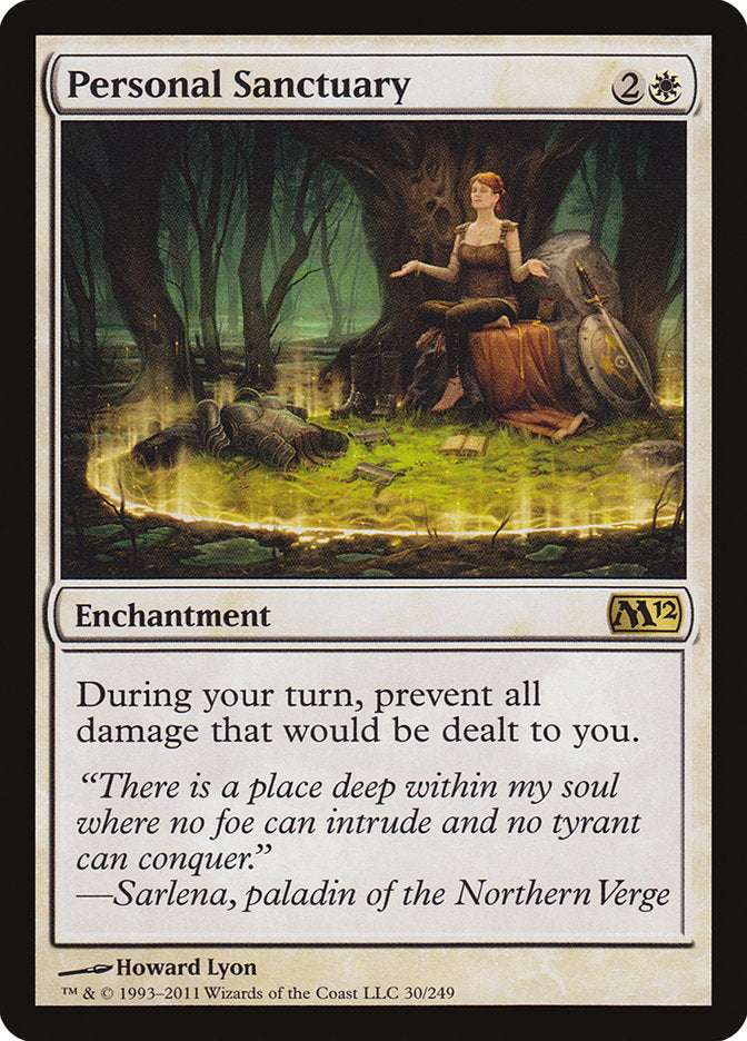 This Is An Image Of The Magic The Gathering Card Personal Sanctuary From The Set Magic 2012 - Designed By Artist Howard Lyon