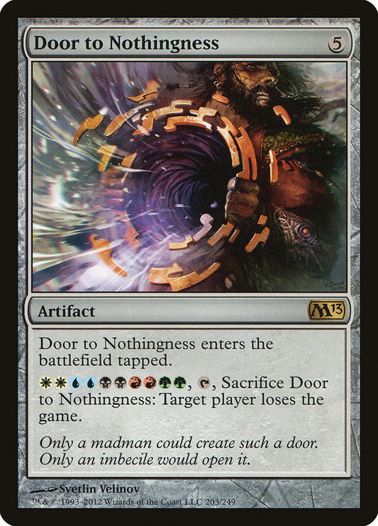 This Is An Image Of The Magic The Gathering Card Door to Nothingness From The Set Magic 2013 - Designed By Artist Svetlin Velinov