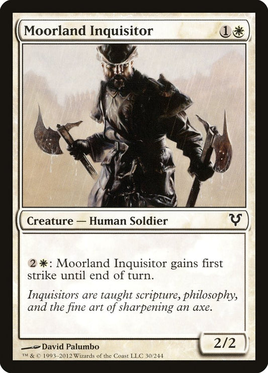 This Is An Image Of The Magic The Gathering Card Moorland Inquisitor From The Set Core Set 2020 - Designed By Artist David Palumbo