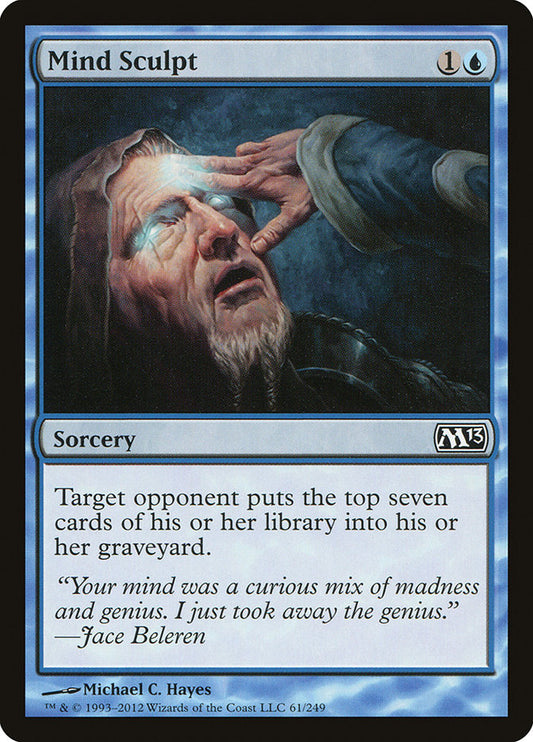 This Is An Image Of The Magic The Gathering Card Mind Sculpt From The Set Magic 2015 - Designed By Artist Michael C. Hayes