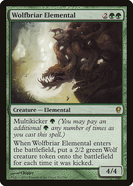 This Is An Image Of The Magic The Gathering Card Wolfbriar Elemental From The Set Commander Anthology - Designed By Artist Chippy