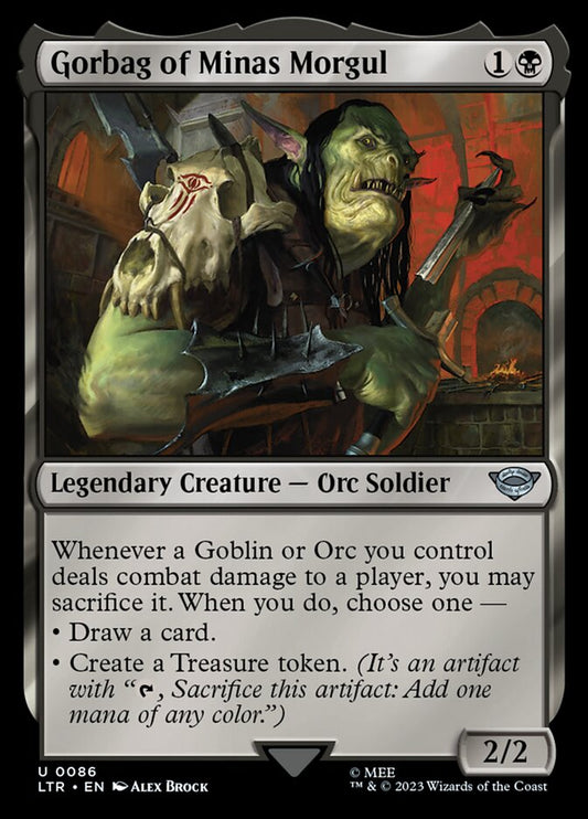 This Is An Image Of The Magic The Gathering Card Gorbag of Minas Morgul From The Set The Lord of the Rings: Tales of Middle-earth - Designed By Artist Alex Brock