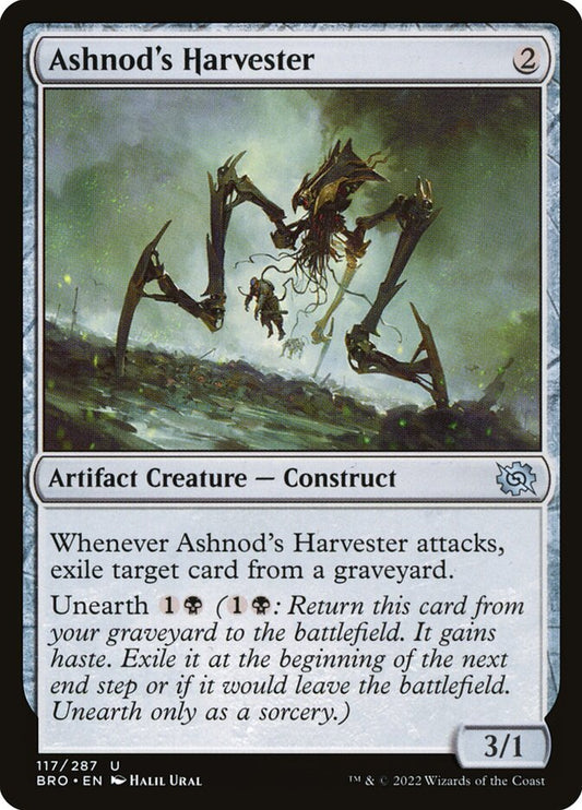 This Is An Image Of The Magic The Gathering Card Ashnod's Harvester From The Set The Brothers' War - Designed By Artist Halil Ural