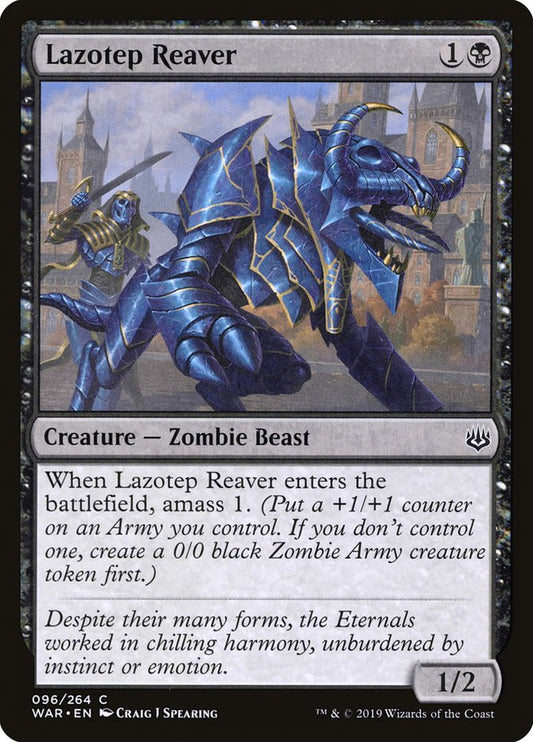 This Is An Image Of The Magic The Gathering Card Lazotep Reaver From The Set War of the Spark - Designed By Artist Craig J Spearing