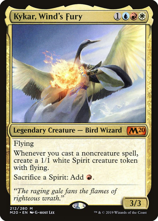 This Is An Image Of The Magic The Gathering Card Kykar, Wind's Fury From The Set Commander Masters - Designed By Artist G-host Lee