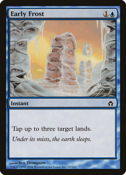 This Is An Image Of The Magic The Gathering Card Early Frost From The Set Fifth Dawn - Designed By Artist Ben Thompson