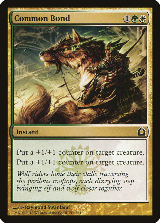 This Is An Image Of The Magic The Gathering Card Common Bond From The Set Return to Ravnica - Designed By Artist Raymond Swanland