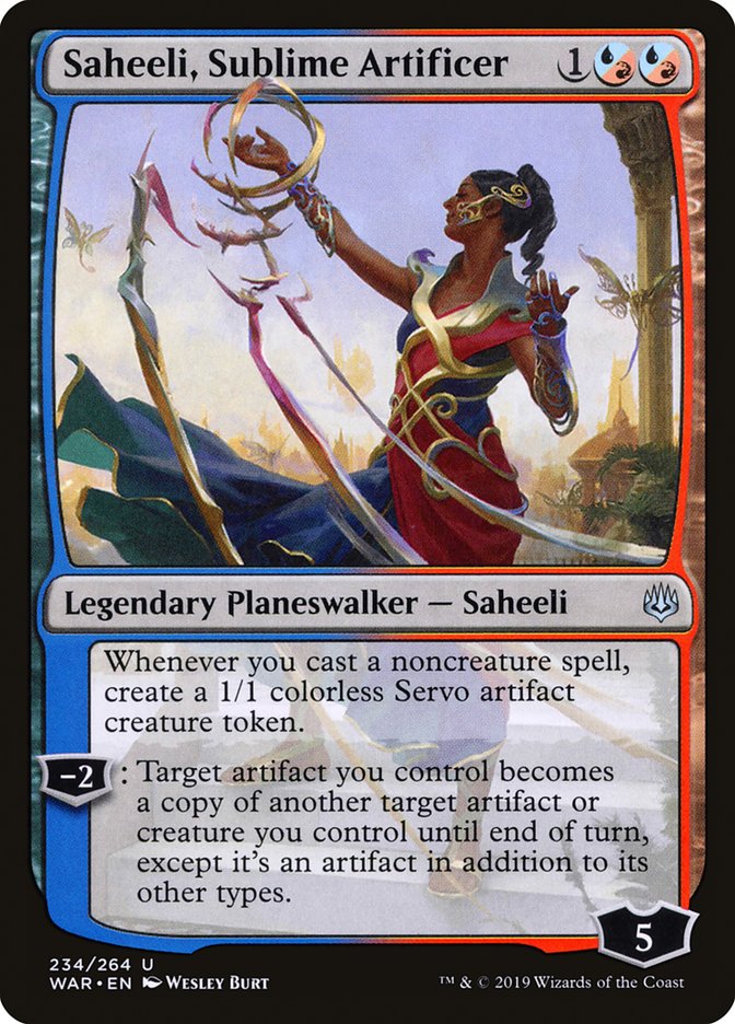 This Is An Image Of The Magic The Gathering Card Saheeli, Sublime Artificer From The Set Commander Masters - Designed By Artist Wesley Burt