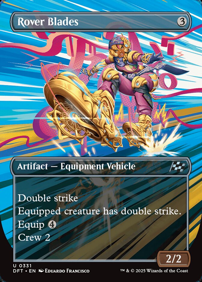 This Is An Image Of The Magic The Gathering Card Rover Blades From The Set Aetherdrift - Designed By Artist Nathaniel Himawan