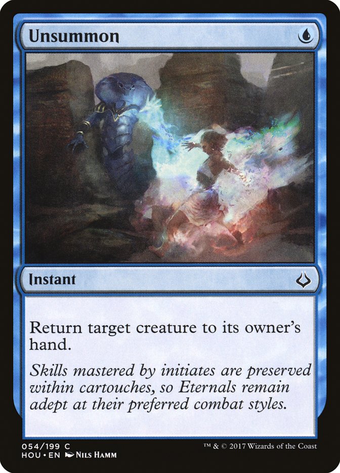 This Is An Image Of The Magic The Gathering Card Unsummon From The Set Foundations - Designed By Artist Ron Spencer