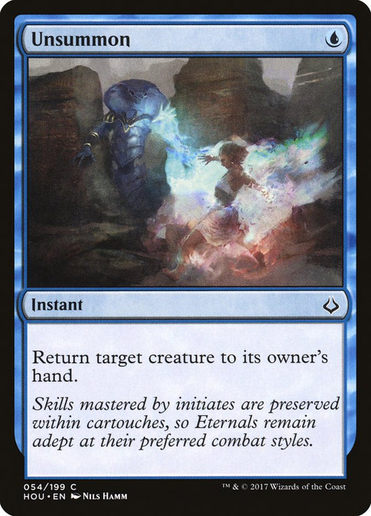 This Is An Image Of The Magic The Gathering Card Unsummon From The Set Foundations - Designed By Artist Ron Spencer