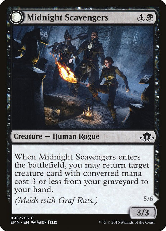 This Is An Image Of The Magic The Gathering Card Midnight Scavengers From The Set Innistrad Remastered - Designed By Artist Jason Felix